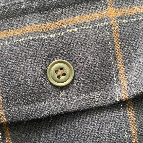 NWOT Vince Wool Blend Crosshatch Windowpane Fit Button Down Shirt Jacket size L - Picture 6 of 8